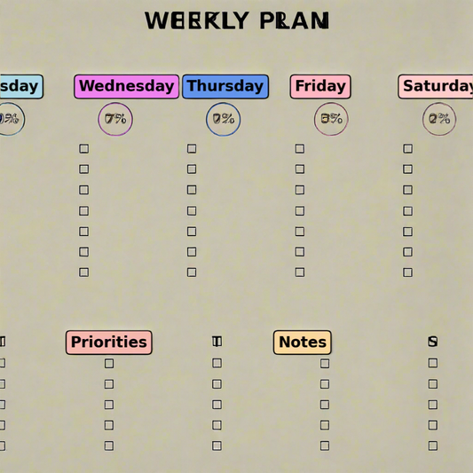 Digital Weekly Planner - Excel Template